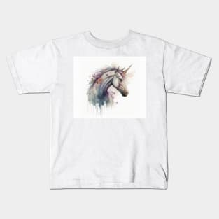 Unicorn Watercolour Painting Kids T-Shirt